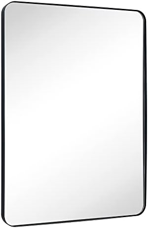 GRACTO 30x40 Matte Black Bathroom Mirror with Metal Frame