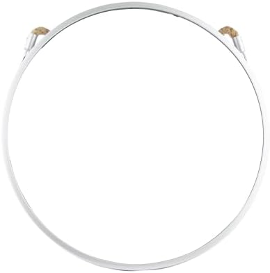 Round Minimalist Wall Mirror with Silver Rope Frame