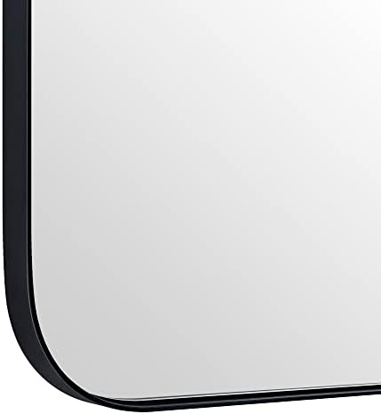 GRACTO 30x40 Matte Black Bathroom Mirror with Metal Frame