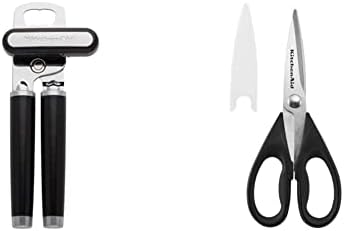 KitchenAid Classic Can Opener Bottle Opener with Shears 834-Inch Black