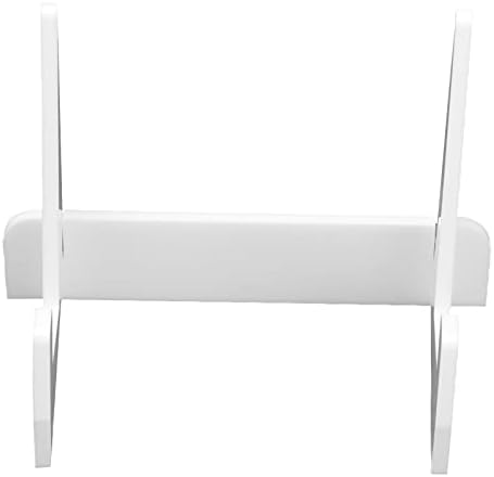 ETAINGYEUN Acrylic Book Display Stand Organizer White