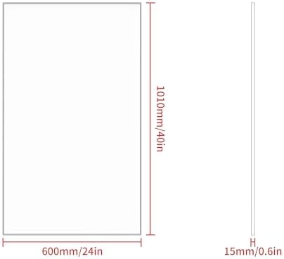 CRATECOOP 40x24 Inch Matte Black Bathroom Mirror with Anti-Rust Frame