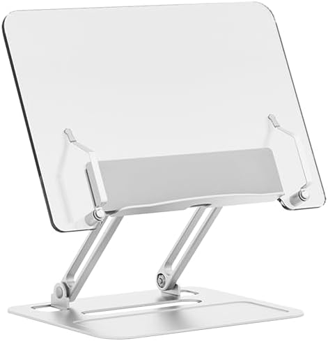 360 Swivel Cookbook Stand with Charging Port and Page Clips