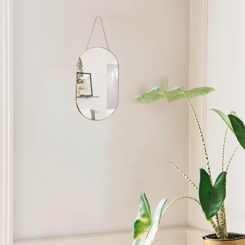 ZYGNHMO Gold Oval Mirror with PVC Frame 92x159 Inch