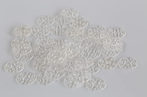 GANSSIA 15mm Transparent Snap Buttons Pack of 80 Pcs