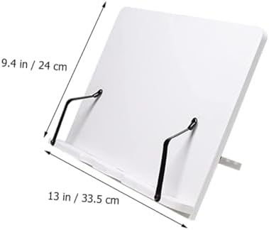 NUOBESTY Adjustable Wooden Book Stand for Desk and Reading
