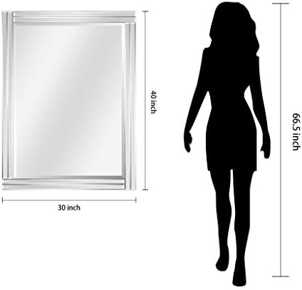 Empire Art Direct Modern Stepped Rectangle Wall Mirror 30x40