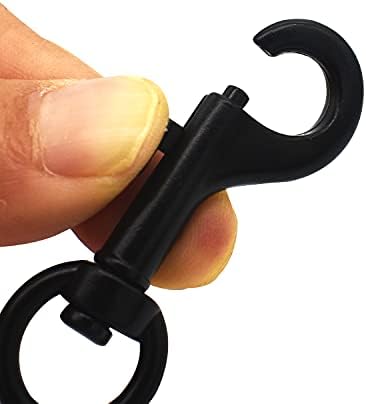 10pcs Swivel Bolt Snap Clasps for Webbing and Straps Black