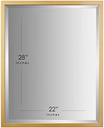 Head West 24x30 Inch Beveled Edge Framed Vanity Mirror