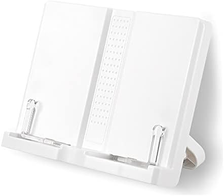Adjustable Book Stand for Reading Kitchen and Office Use White