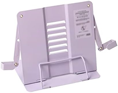 ZTHYSHXA Purple Cookbook Stand Adjustable Metal Book Holder