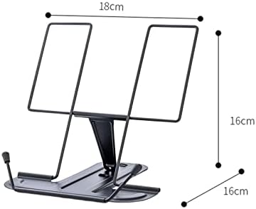 Portable Foldable Adjustable Metal Cookbook Stand Black 1