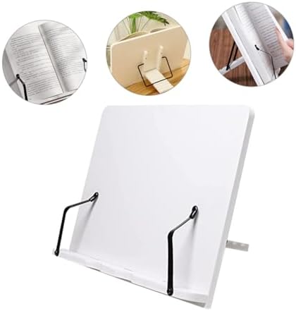NUOBESTY Adjustable Wooden Book Stand for Desk and Reading