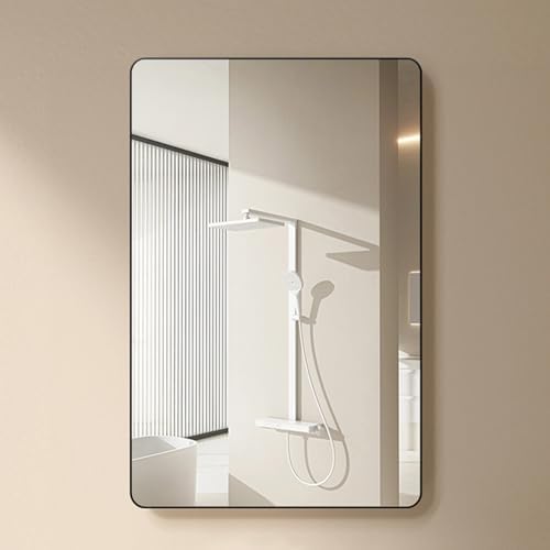Simple HD White Bathroom Mirror with Aluminum Frame
