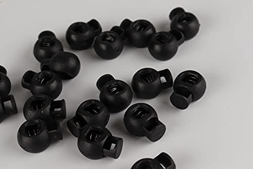 10 Pcs Black Reusable Plastic Spring Toggle Cord Locks 1