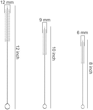 YQBOOM 9Pcs Straw Cleaner Brush Kit 3 Sizes