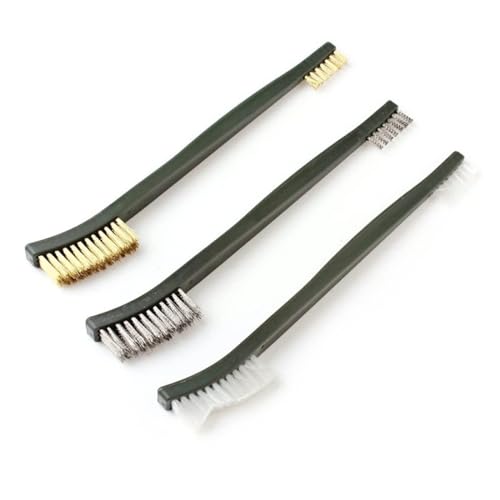 3pcs Steel Nylon Brass Wire Brush Set for Rust and Paint Removal