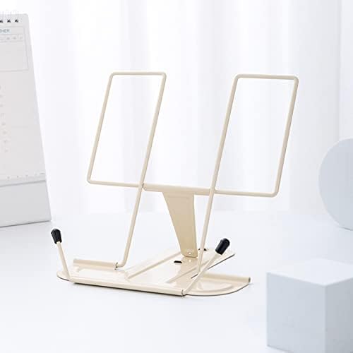 Folding Cookbook Holder Stand with Adjustable Page Clips Purple