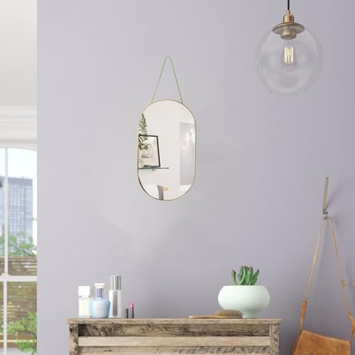ZYGNHMO Gold Oval Mirror with PVC Frame 92x159 Inch