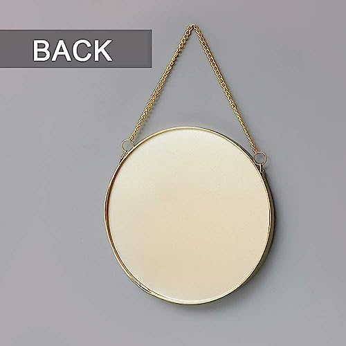 Bleslin 30cm Round Bathroom Vanity Mirror with Wrought Iron Frame