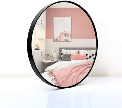 JLVAWIN 20inch GoldBlack Round Metal Frame Mirror