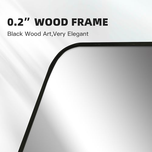 CULER 30x40 Inch Black Frosted Wall Mirror
