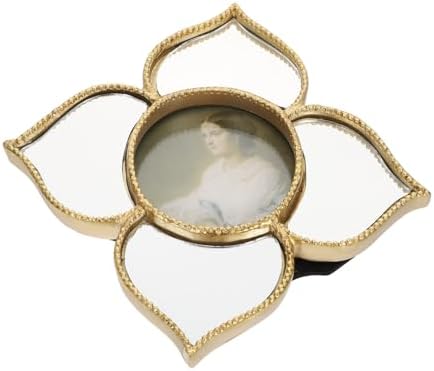 HOOTNEE 1pc Gold Photo Frame Wall Mirror Decor