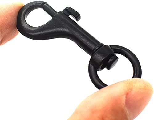 10pcs Swivel Bolt Snap Clasps for Webbing and Straps Black