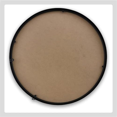 Rustic Gold Round Vanity Mirror with Metal Frame