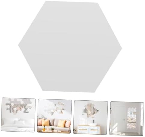 ERINGOGO Wall Mirror with 24pcs Hexagonal Acrylic Stickers