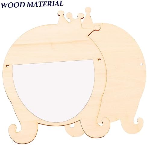 Mipcase Wooden Cartoon Wall-Mount Makeup Mirror for Girls