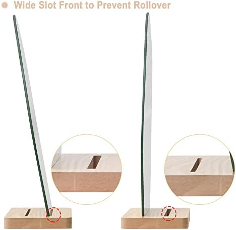 Natsukage Brown Glass Makeup Mirror with Stand and Ring Holder