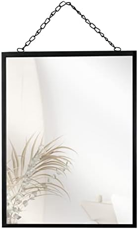 EMAISON Black Hanging Mirror 12x16 Inch Rustic Wall Decor