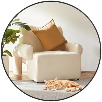 IDEALHOUSE 24 Inch Round Matte Black Mirror 1