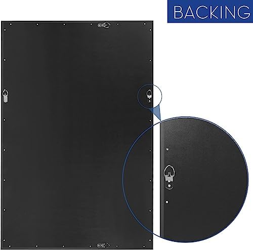 LuxyDecor Wall Mirror 40x24 Thin Black