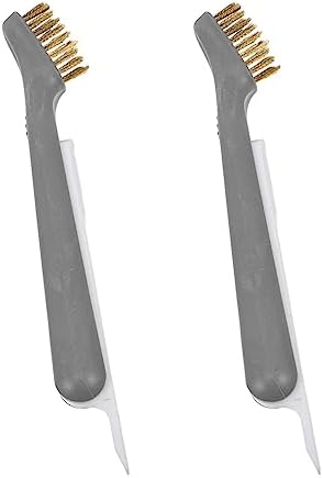 Hemoton 2Pcs Stainless Steel Grill Cleaning Brush