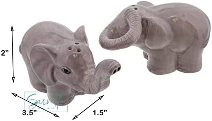 Animal Salt and Pepper Shakers - Interlocking Elephants