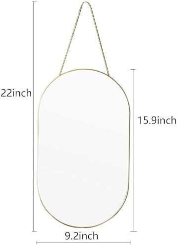 ZYGNHMO Gold Oval Mirror with PVC Frame 92x159 Inch
