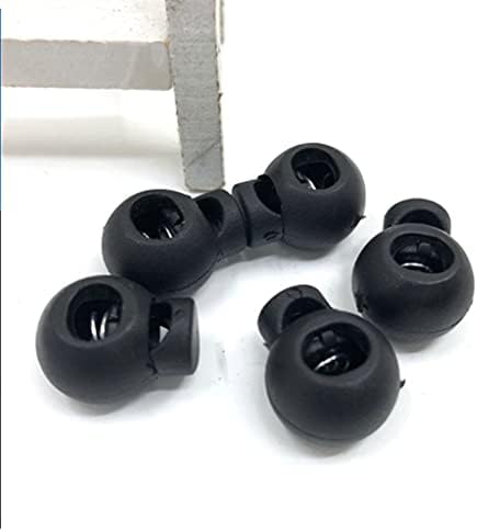 10 Pcs Black Reusable Plastic Spring Toggle Cord Locks 1