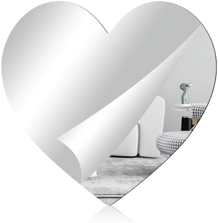 DARENYI Heart Shaped Wall Mirror Tile 12x116inches