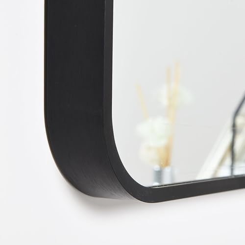 TZUFA Rectangle Wall Mirror Black 40x60CM157x236IN