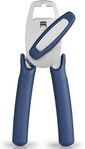 Zulay Kitchen Manual Can Opener with Bottle Opener - Blue
