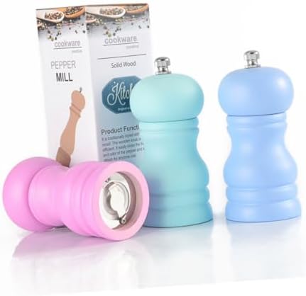 KICHOUSE Manual Pepper Wooden Mill with Ceramic Core