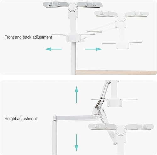 Tablet Floor Stand Holder with Clip and Remote Light