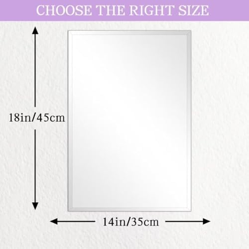 DOIMUSIM Frameless Mirror 14x18 Inch Wall Mount 1