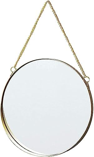 Bleslin 30cm Round Bathroom Vanity Mirror with Wrought Iron Frame