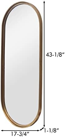 PARISLOFT 177x43 Gold Oval Wall Mirror