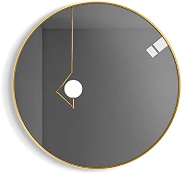 Chrome Wall-Mounted Round Vanity Mirror with Large Metal Frame 1
