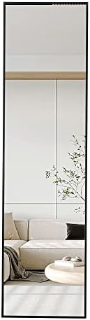 LENA LACED Full-Length Mirror 65x23 Inch Modern Black Frame Wall Mount