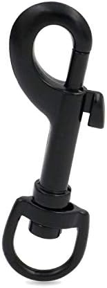 BIKICOCO Swivel Snap Hooks 35 Black Pack of 10
